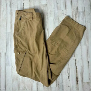 Cabelas Mens 7 Pocket Hiker Pants Khaki Size 40x34 Hiking Pockets Tan